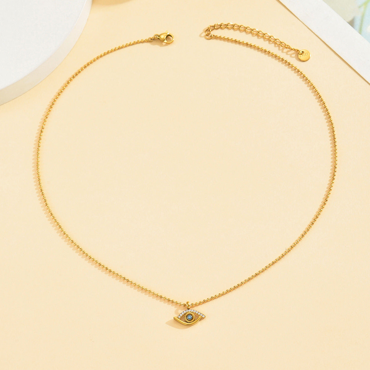 Wholesale Stainless steel evil eye bracelet with rhinestones