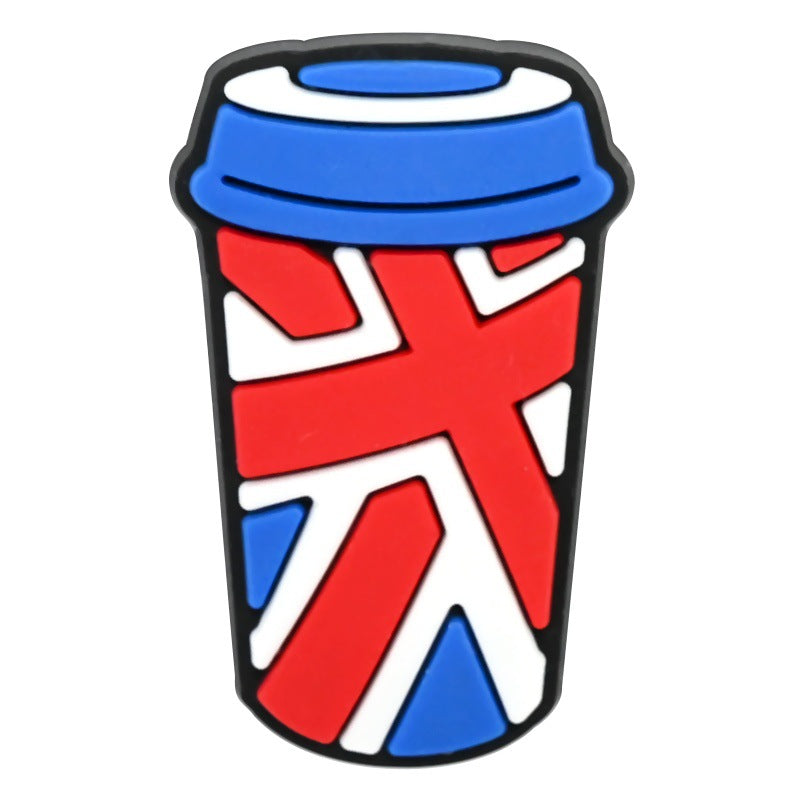 Wholesale Random 100pcs British style clogs    PVC Soft Rubber Shoe Buckle Decoration