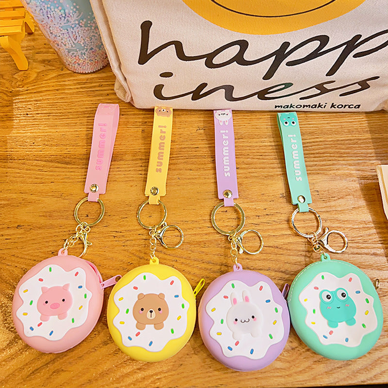 Wholesale Cartoon Cute Donut Coin Purse Keychain ACC-KC-JuCai010