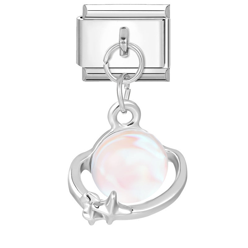 Wholesale Italian Charm Bracelet 9mm DIY Splicing Removable Titanium Steel  Love Bow Composable Bracelet