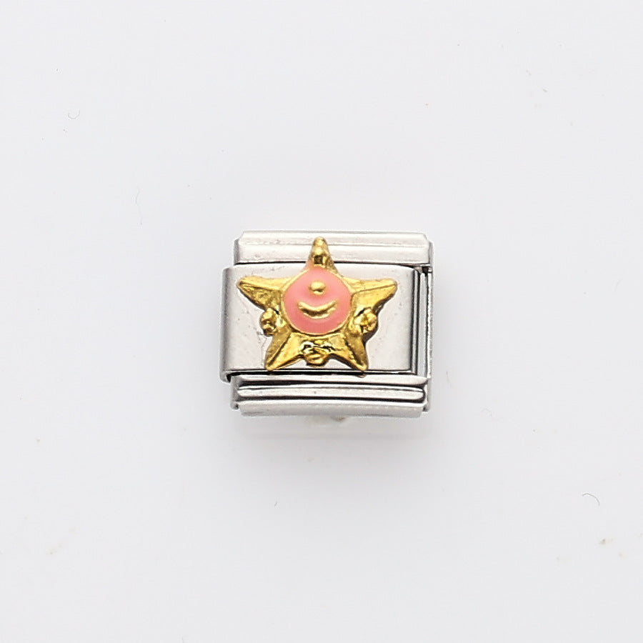 Wholesale 10pcs Italian Charm Bracelet 9mm DIY Splicing Pearl Heart Stainless Steel Composable Bracelet