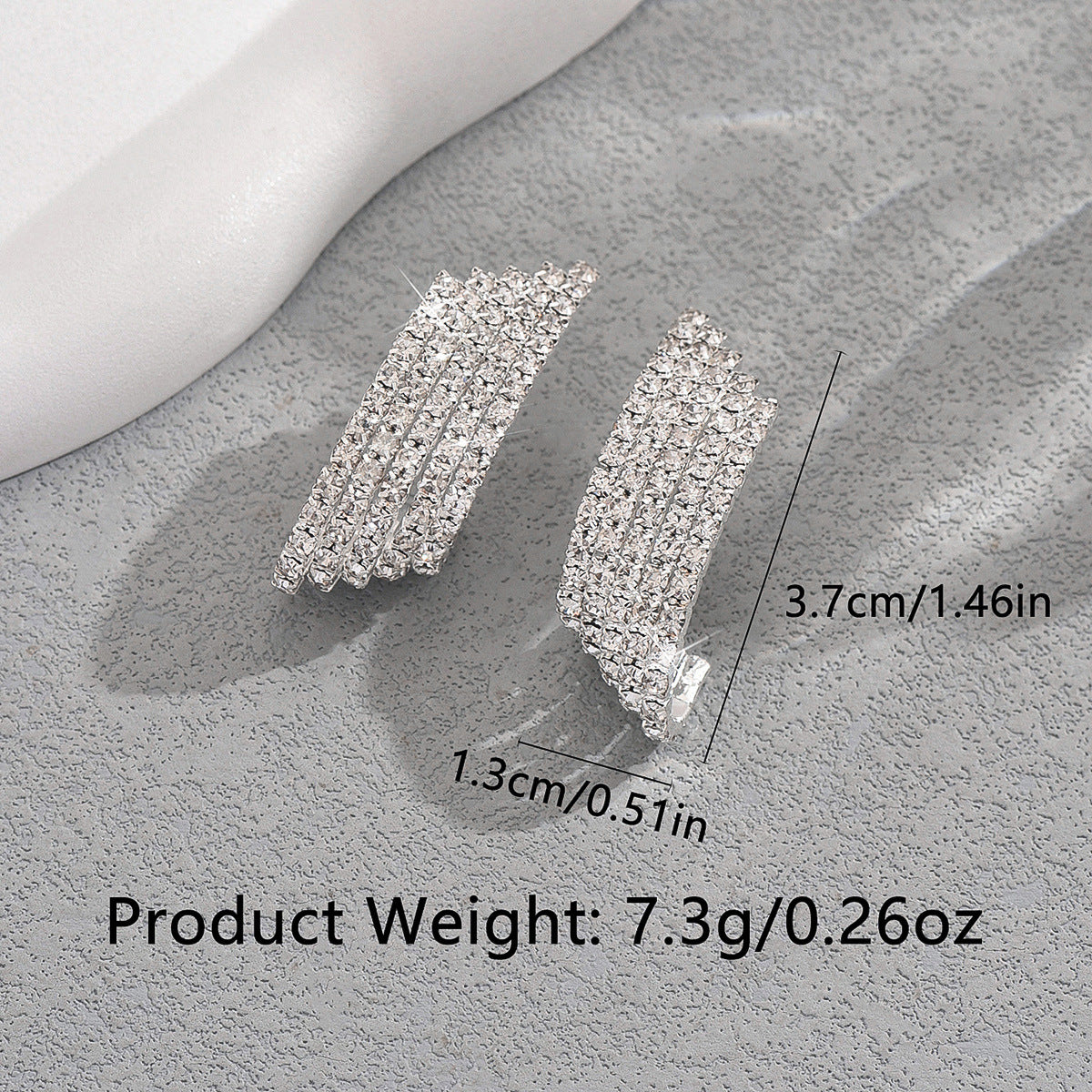 Wholesale Super Flash Set Zircon Geometric Elegant Earrings