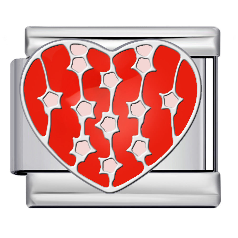 Wholesale  Italian modular medieval style series bracelet titanium steel oil-drip welding DIY Charms