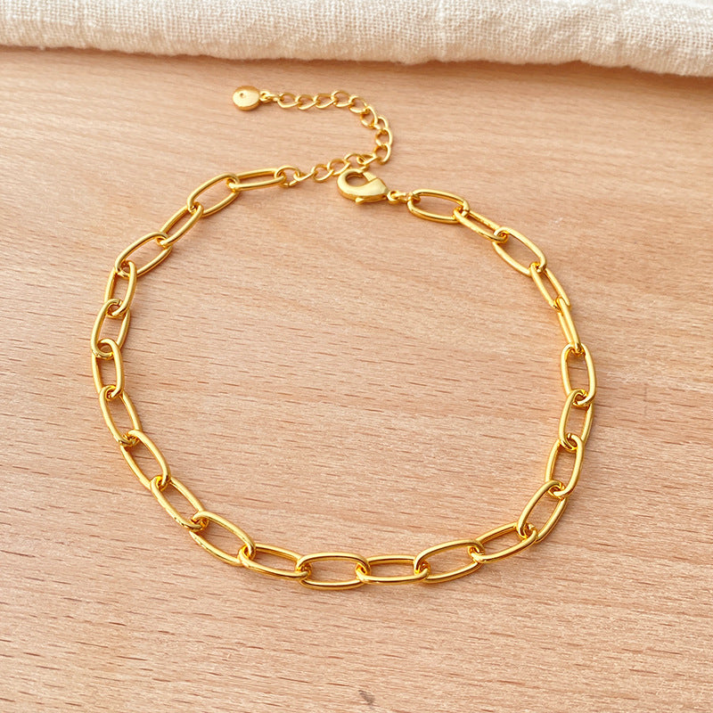 Wholesale electroplating thin chain colorful water-blocking stackable arrow butterfly anklet