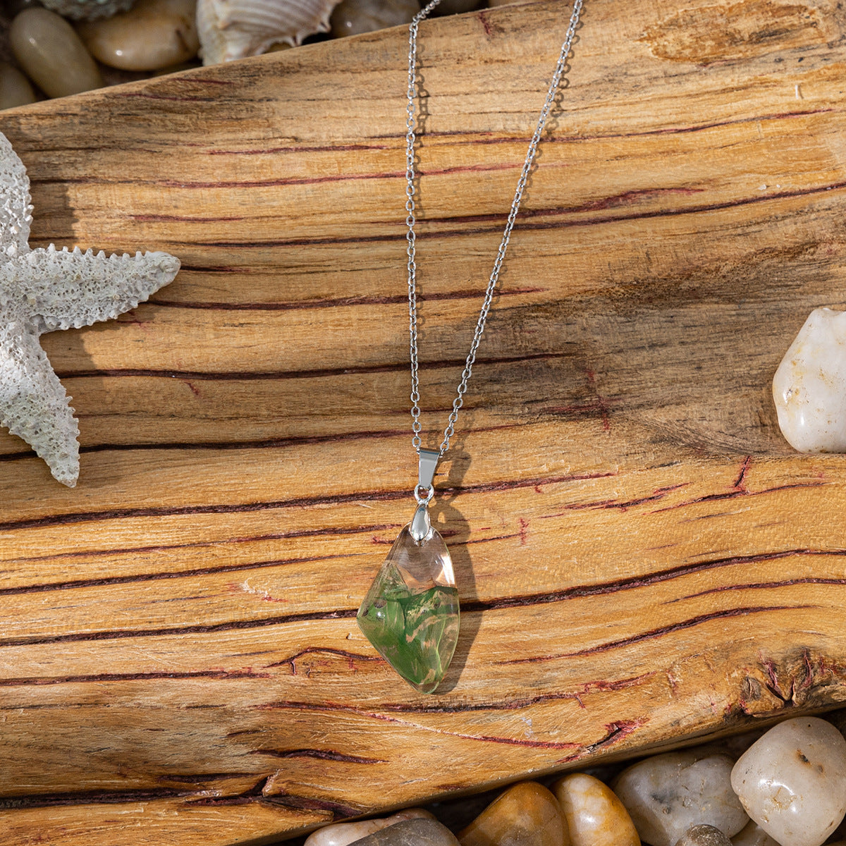 Wholesale Ocean Style Color Diamond Pendant Necklace