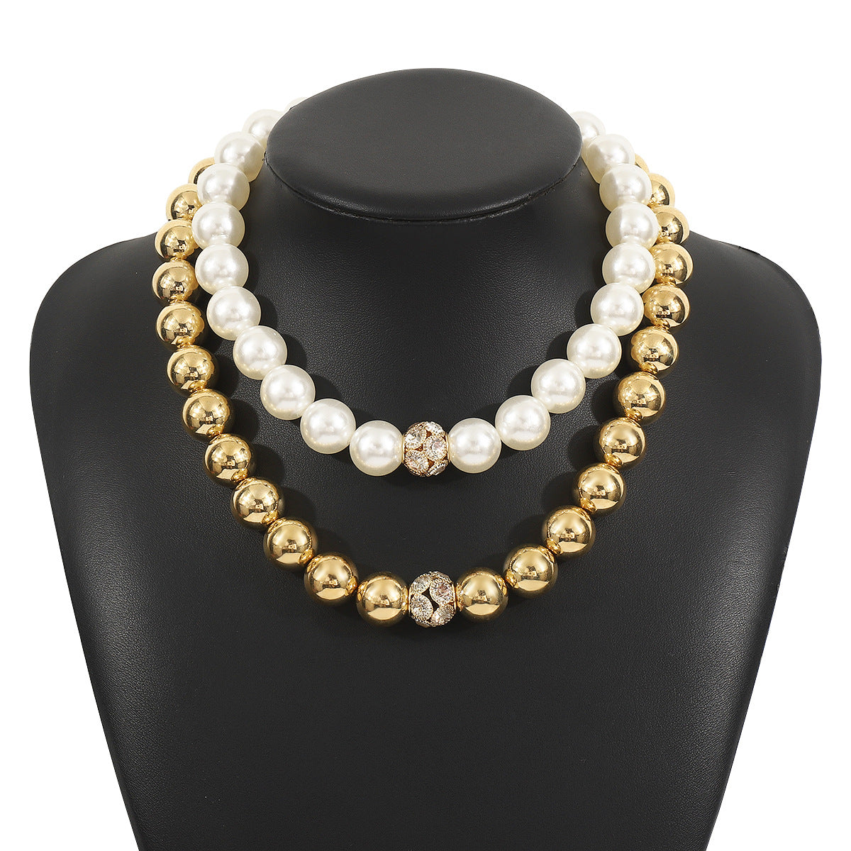 Wholesale Retro Simple  Pearl Beaded Bracelet Necklace Light Luxury Necklaces