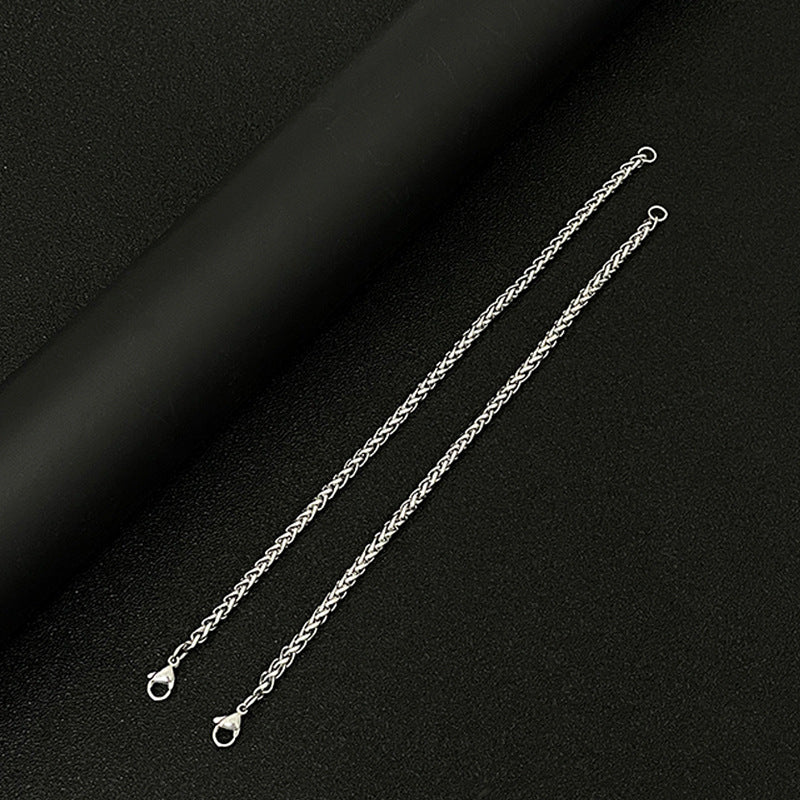 Wholesale Titanium Steel Keel Chain Necklace Set,  Trendy Hip-Hop Geometric Style,  Boutique Gift