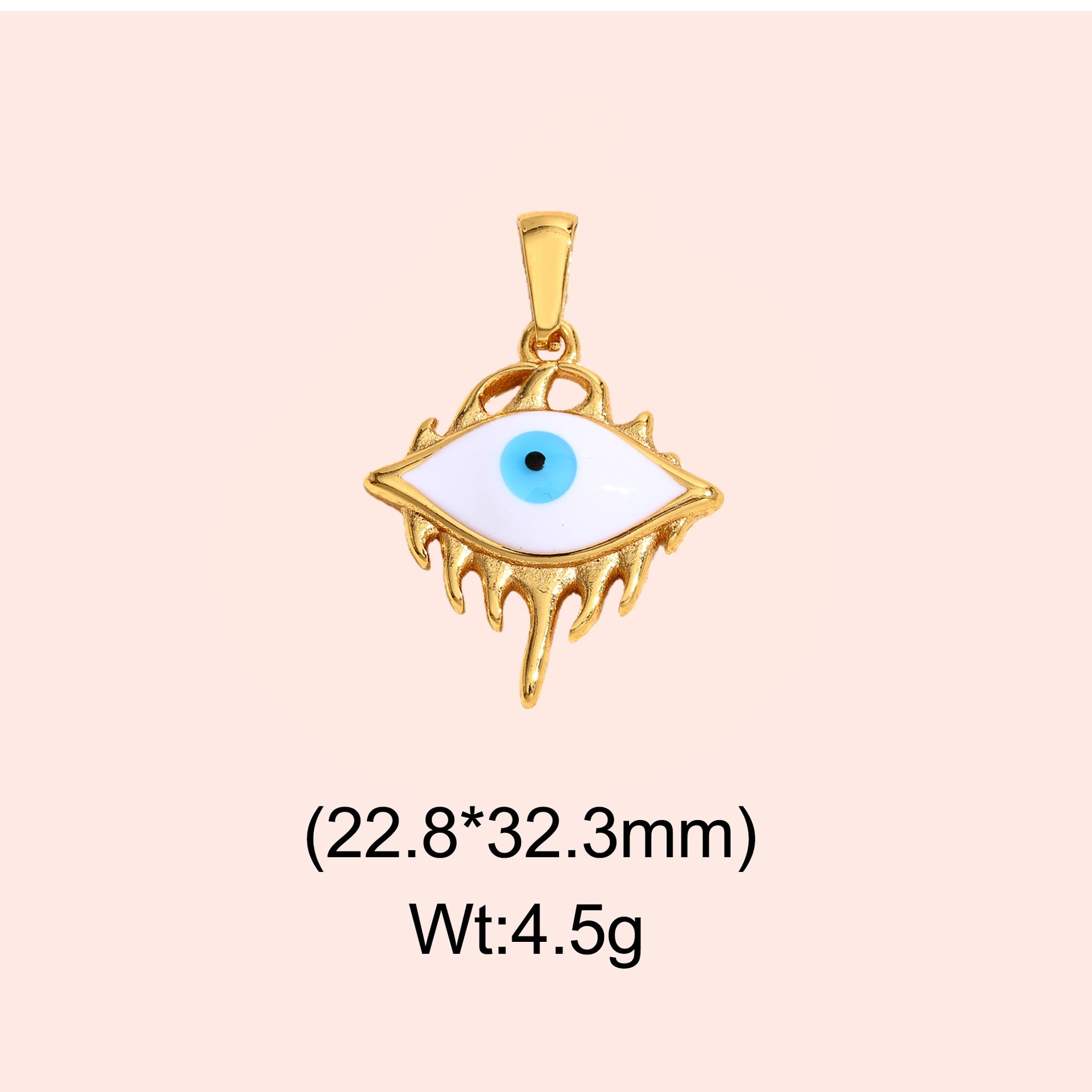 Wholesale Stainless steel vintage devil' s eye necklace pendant