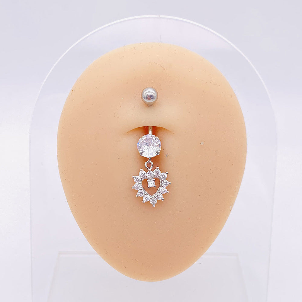 Wholesale Stainless Steel Long Tree of Life Zircon Belly Button Nails Body Jewelry ACC-BJ-ChenY001