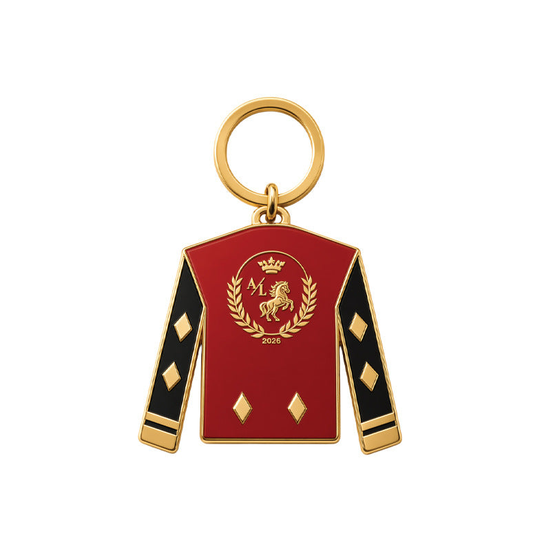Wholesale Alloy Horse Racing Keychain Winner Jockey Medal Sports Car Key Accessory