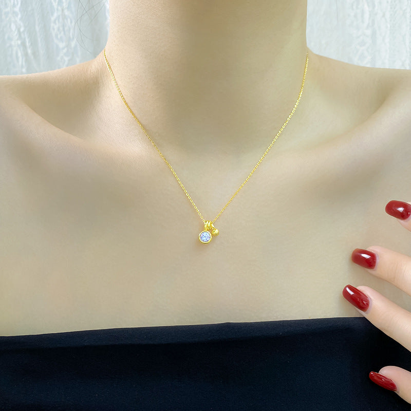 Wholesale  Bubble Dream Necklace  S925 Sterling Silver Zircon Pendant Geometric Design