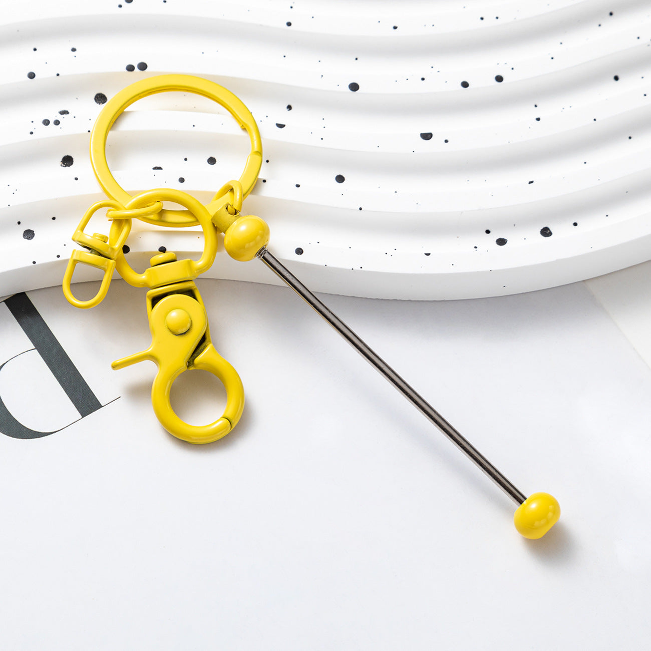 Wholesale Beadable Keychains Gradient Color DIY Beaded Keychains ACC-KC-HuaH009