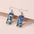 Wholesale  painting stars and moon night time gem glass earrings