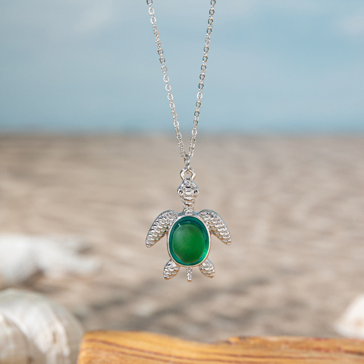 Wholesale Ocean Style Beach Sea Glass Necklace