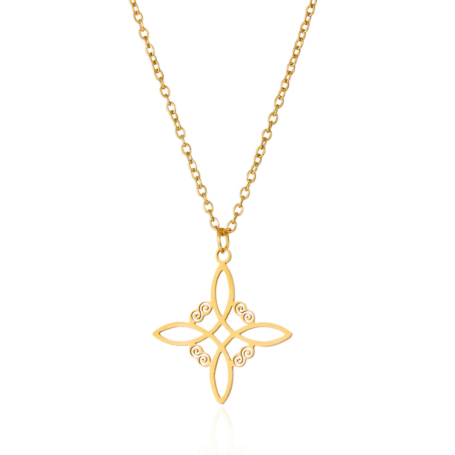 Wholesale  stainless steel Irish Celtic knot necklace