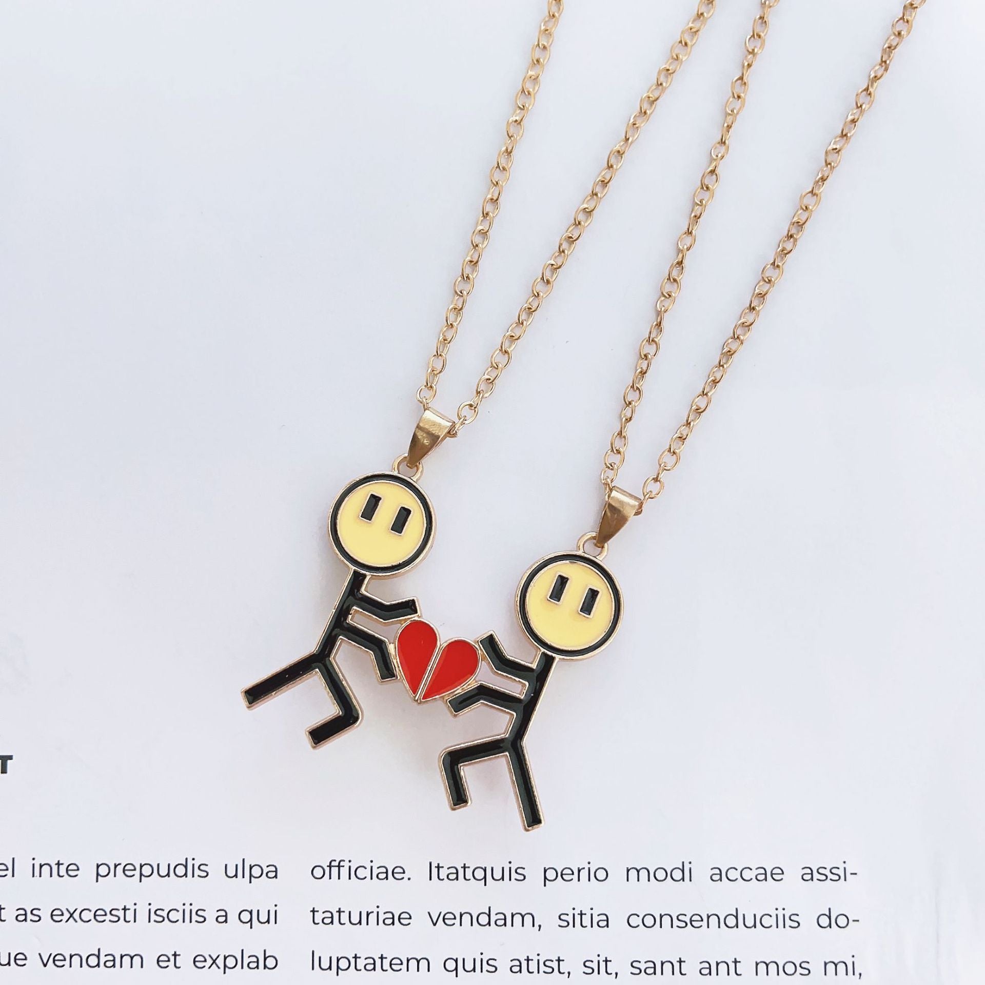 Wholesale Love Magnet Necklace Clavicle Chain Heart Necklace ACC-NE-JiuS012