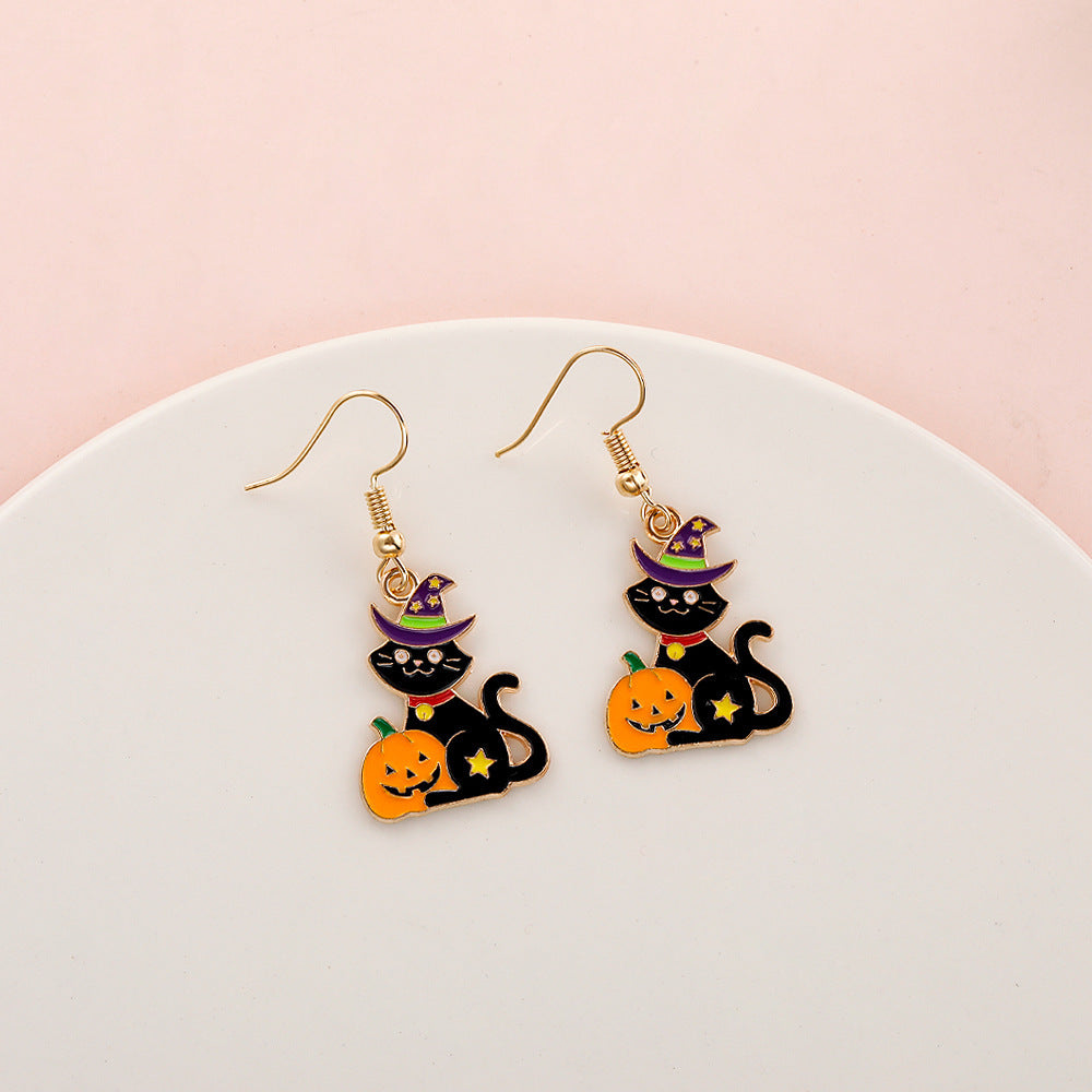 Wholesale  Halloween  earrings  popular Devil pumpkin bat festival earrings