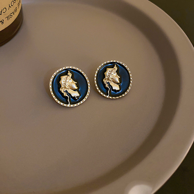 Wholesale Vintage Silver Pin Diamond Geometric Leather Earrings ACC-ES-BY001