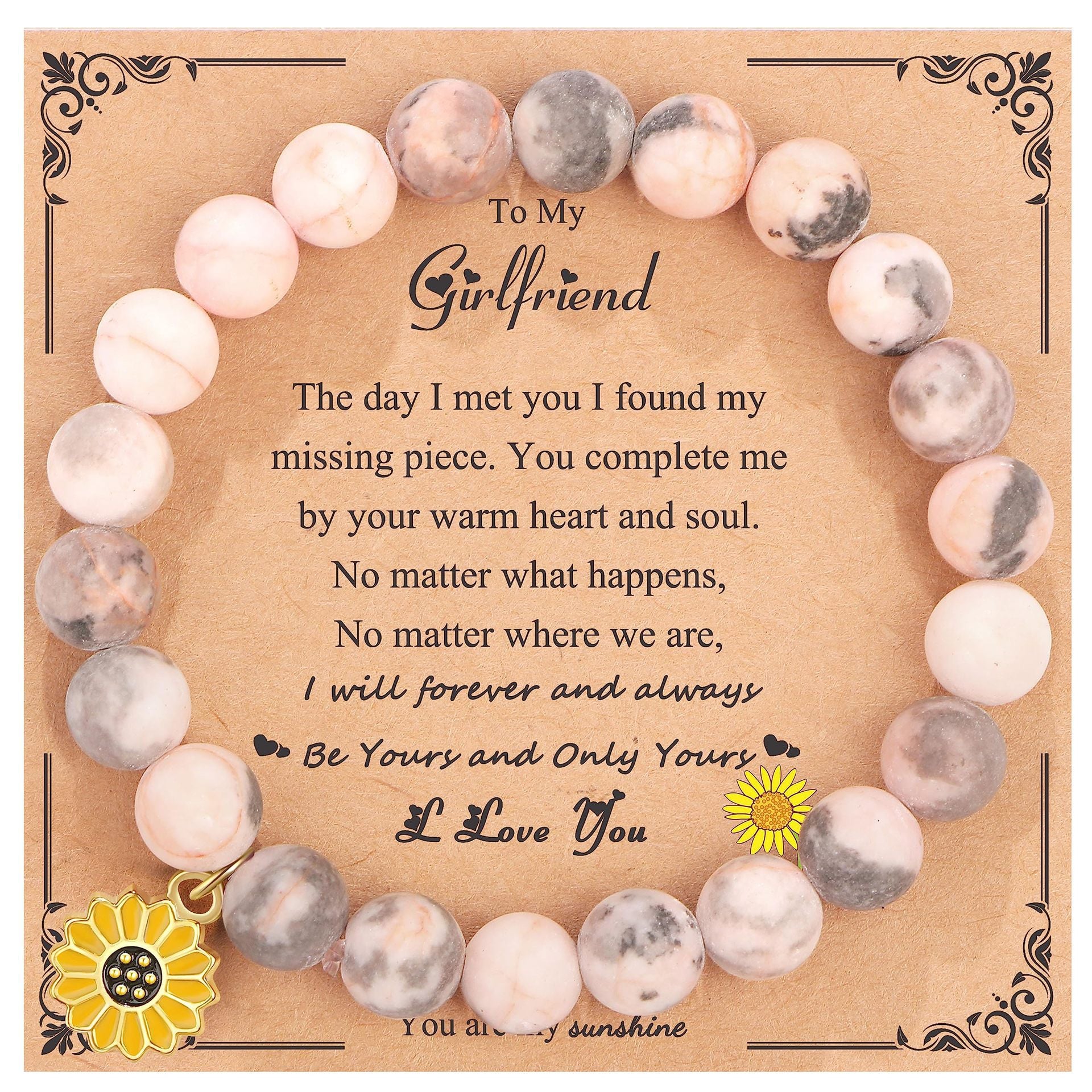 Wholesale Sunflower Flower of Friendship Natural Stone Rhodolite Beaded Bracelet Miyuki DIY Bracelets ACC-BT-ZhongH017