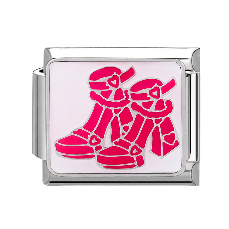 Wholesale Italian Charm Bracelet 9mm DIY Splicing Valentine' s Day Stainless Steel Composable Bracelet