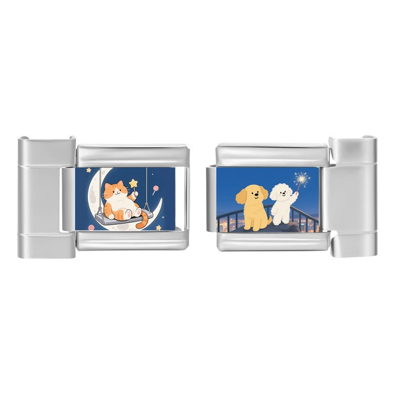 Wholesale 9mm Italian Charm Starter Bracelets DIY Cute animals Stainless Steel Composable Bracelet