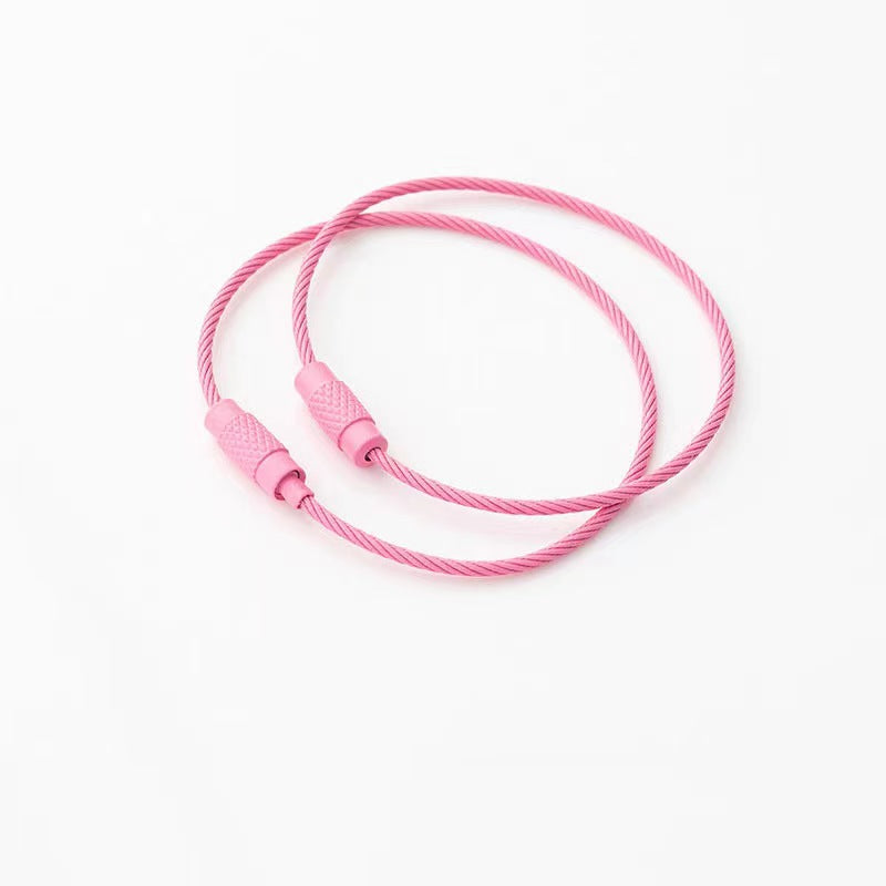 Wholesale 10pcs Color Paint Wire Ring DIY Keychain Accessories Bulk Keychains ACC-KC-HeYuan001