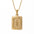 Wholesale  18K gold square brand stainless steel letter pendant necklace