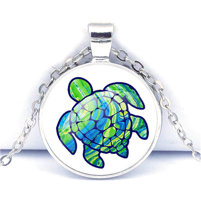 Wholesale Colored Turtle Time Gem Necklace ACC-NE-JiaYun002