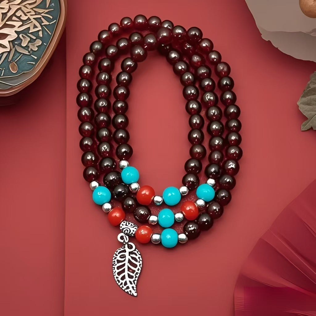 Wholesale Fashion Glass Bead Bracelet,  Ethnic Style Three-Ring Strand,  Travel Souvenir Jewelry Accessory