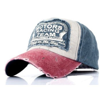 Wholesale Chic Distressed Motorcycle Baseball Cap Washed Trucker Hat For Outdoor Casual Wear