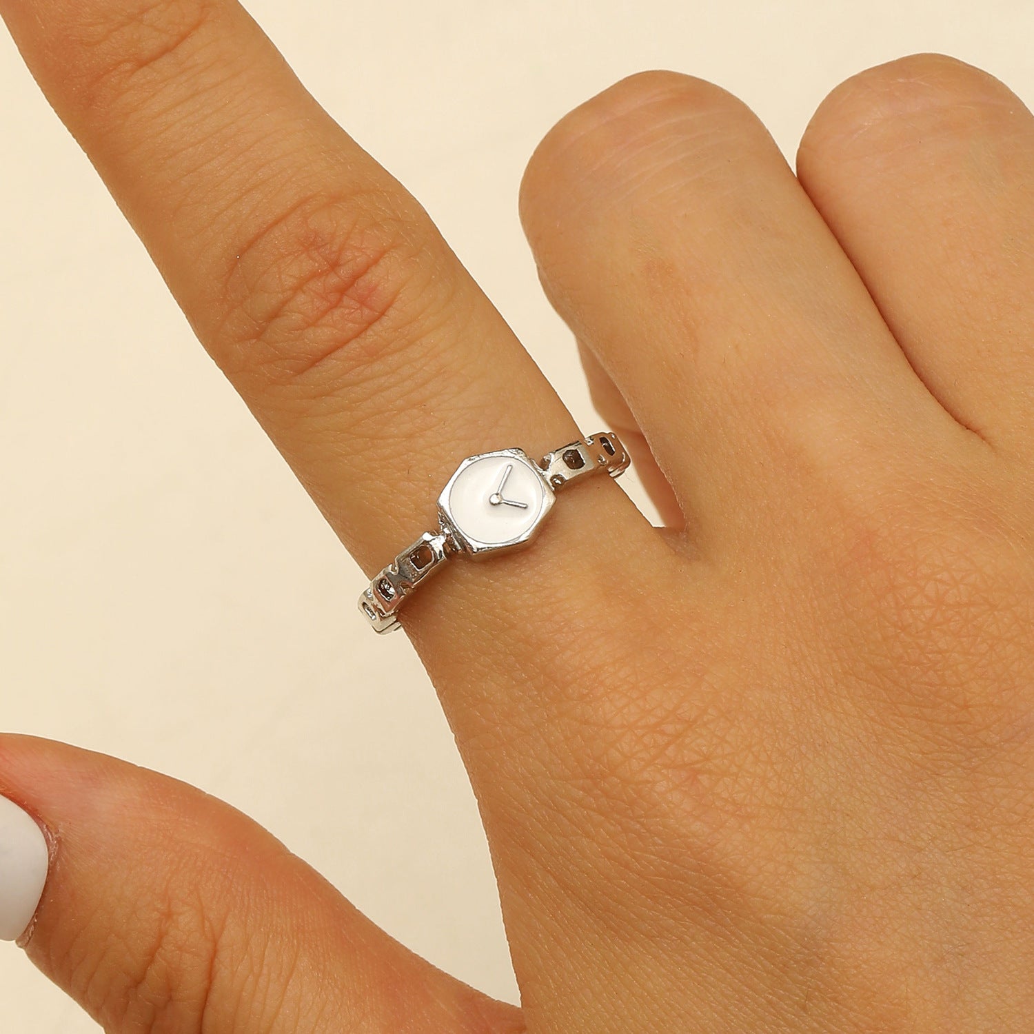 Wholesale copper gold-plated  watch hand open ring