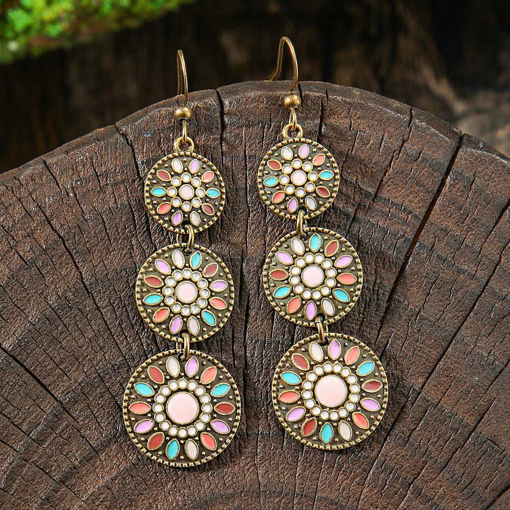 Wholesale Bohemian Tassel Earrings,  Handmade Beaded Alloy Earrings for Seaside Vacations,  Trendy Jewelry Accessory