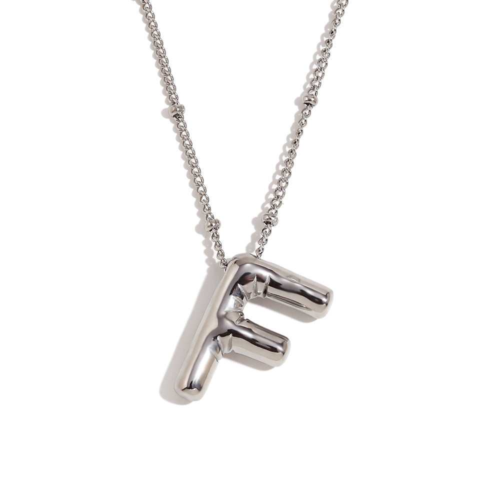 Wholesale Stainless Steel Plated 18K Gold Lettered Pendant Necklace ACC-NE-Mengj002