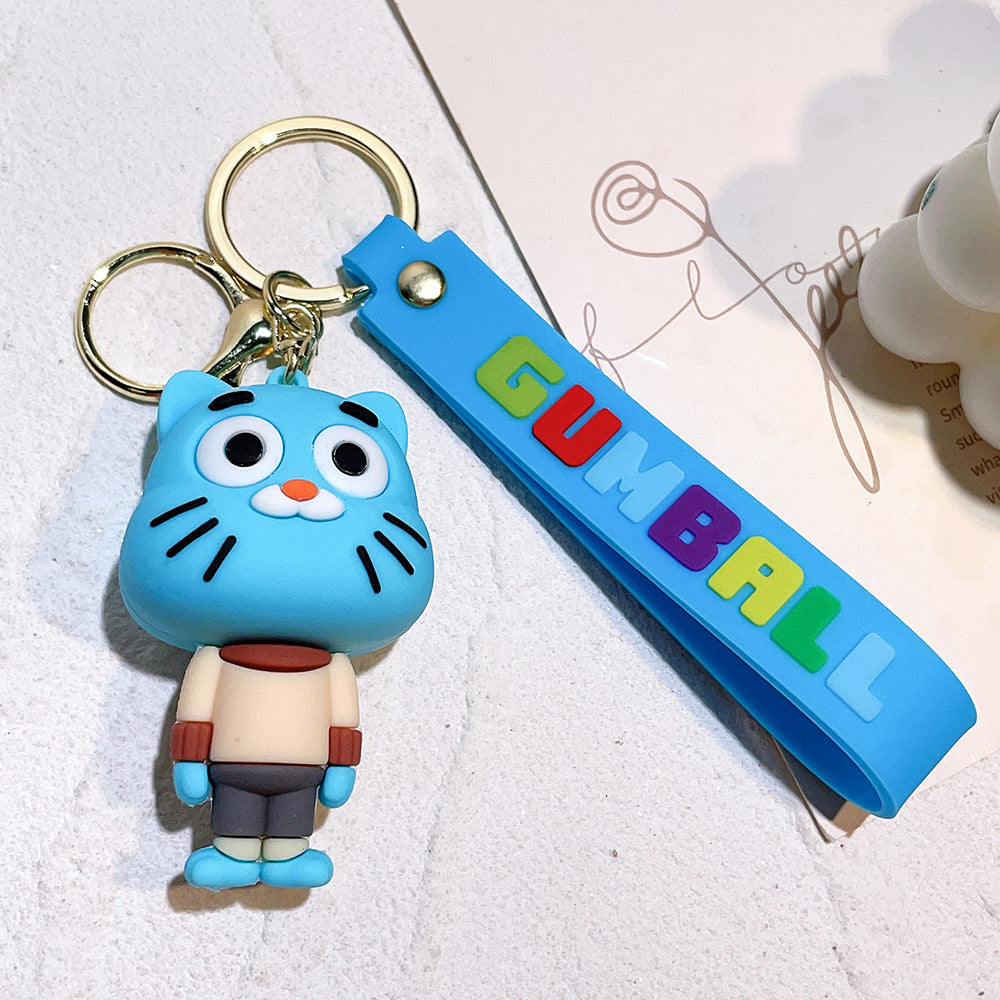 Wholesale Cartoon PVC Soft Glue Cute Keychains ACCVIP-KC-QiWei001