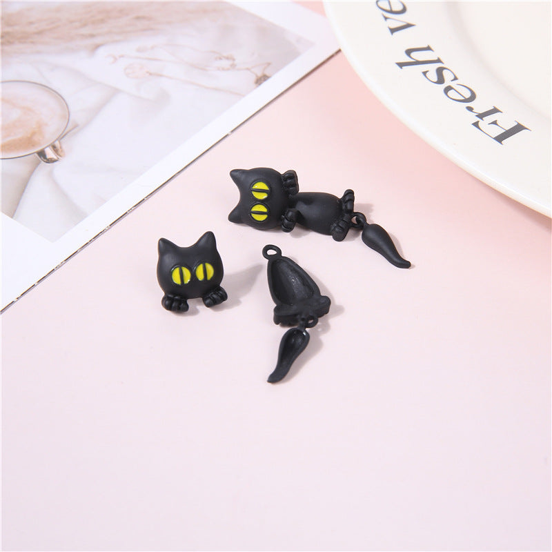Wholesale cute cat animal stud earrings