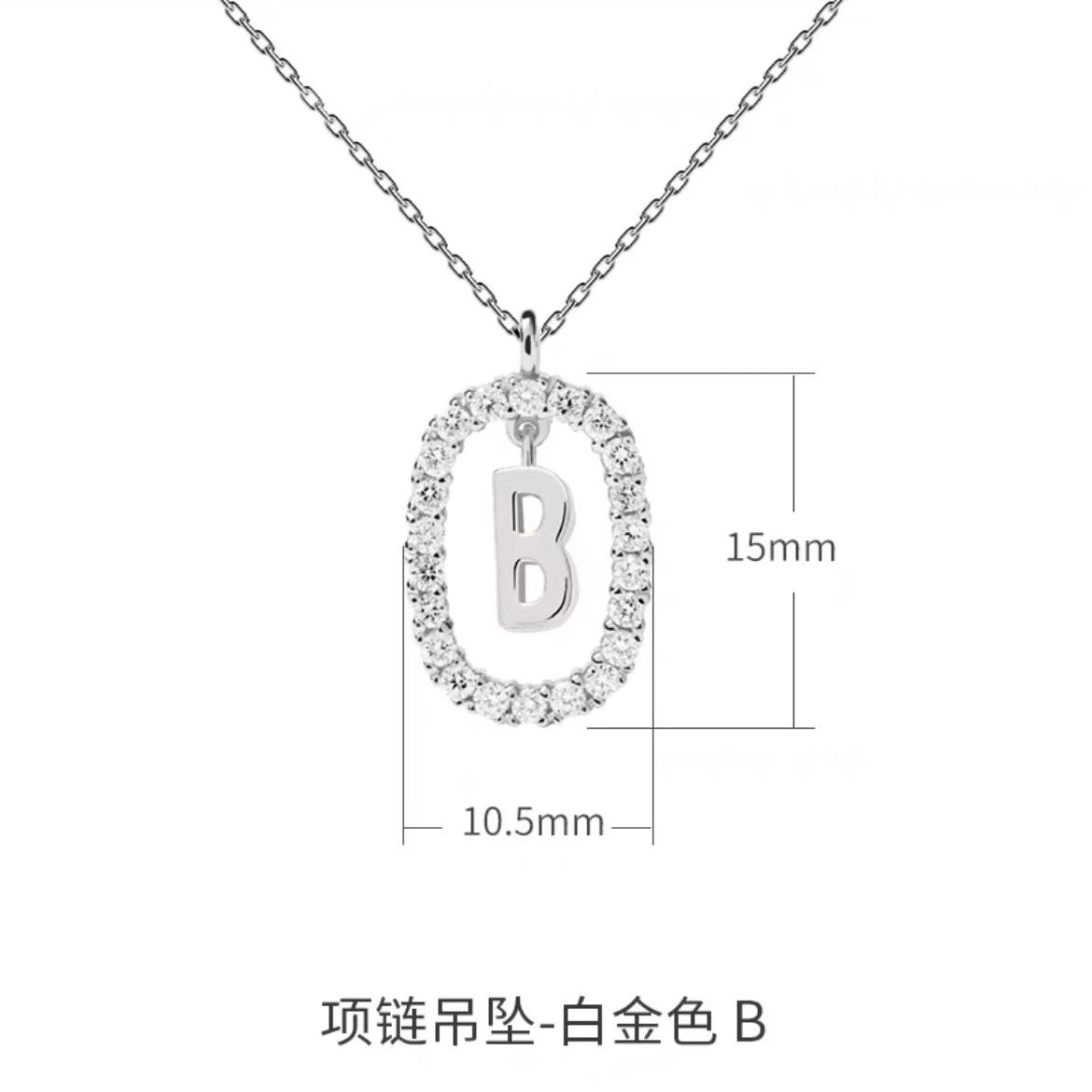 Wholesale Color Diamond Letter Necklace Inlaid with Color Zircon Clavicle Chain Choker Necklace ACC-NE-BYL002