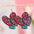 Wholesale  Valentine's Day Plaid Leopard Print Wave Dot Love Earrings