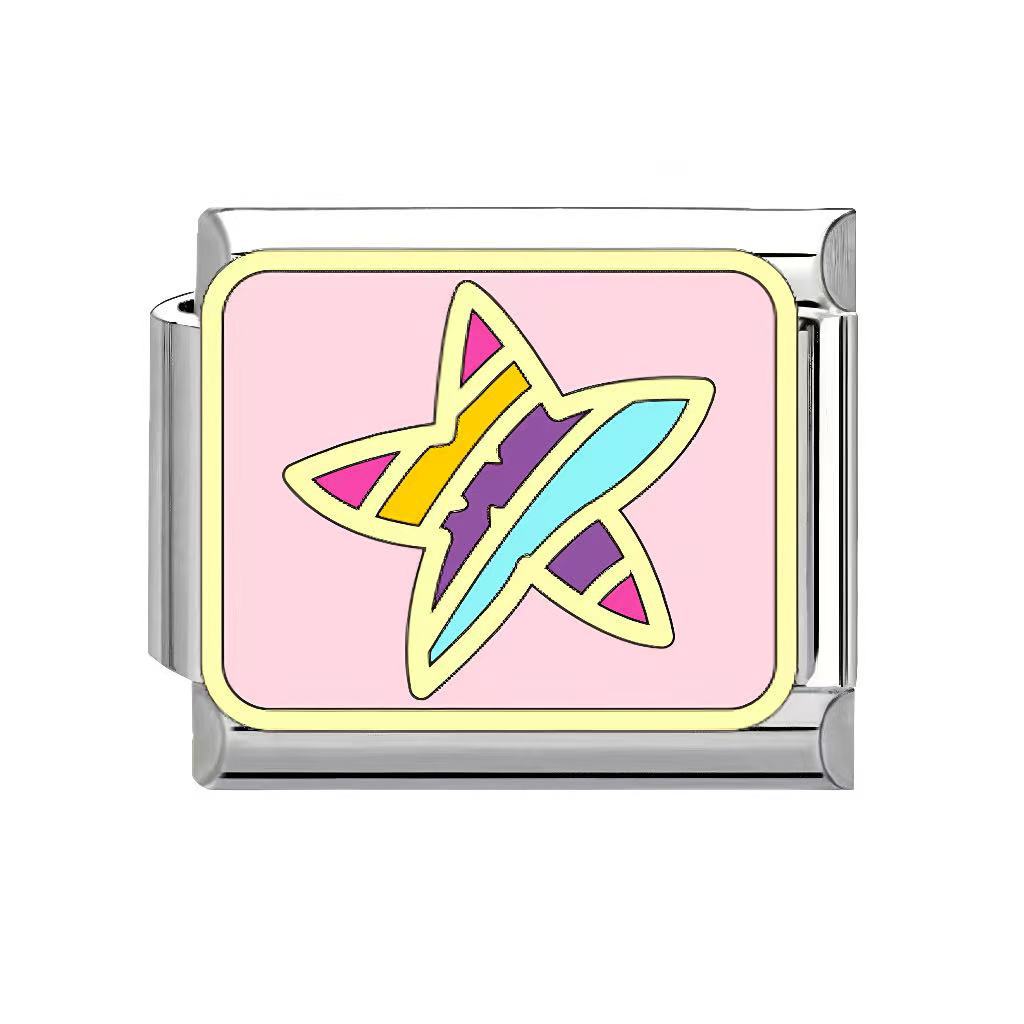 Wholesale Italian Charm Bracelet 9mm DIY Splicing heart Creative Stainless Steel Composable Bracelet