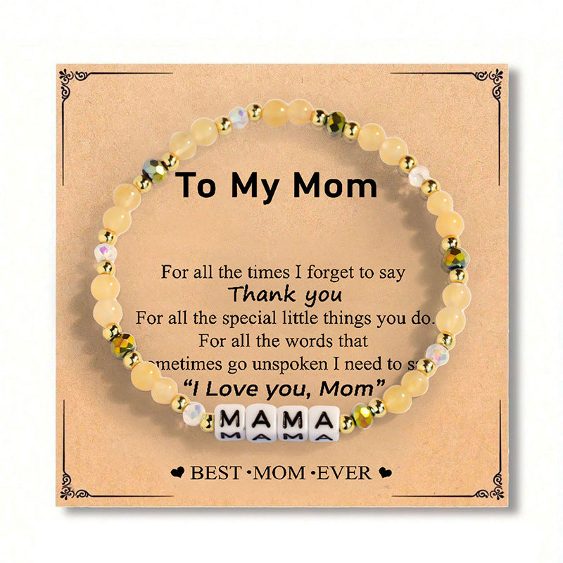 Wholesale Mother' s Day Colorful " MAMA"  Letter Bead Bracelet