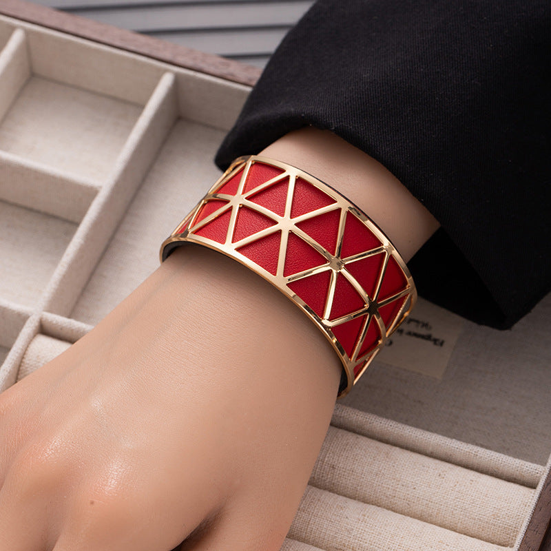 Wholesale Double-sided replaceable colorful PU leather bracelet