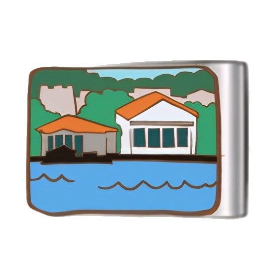 Wholesale Italian Charm Bracelet 9mm DIY Splicing Coffee Villa Stainless Steel Composable Bracelet