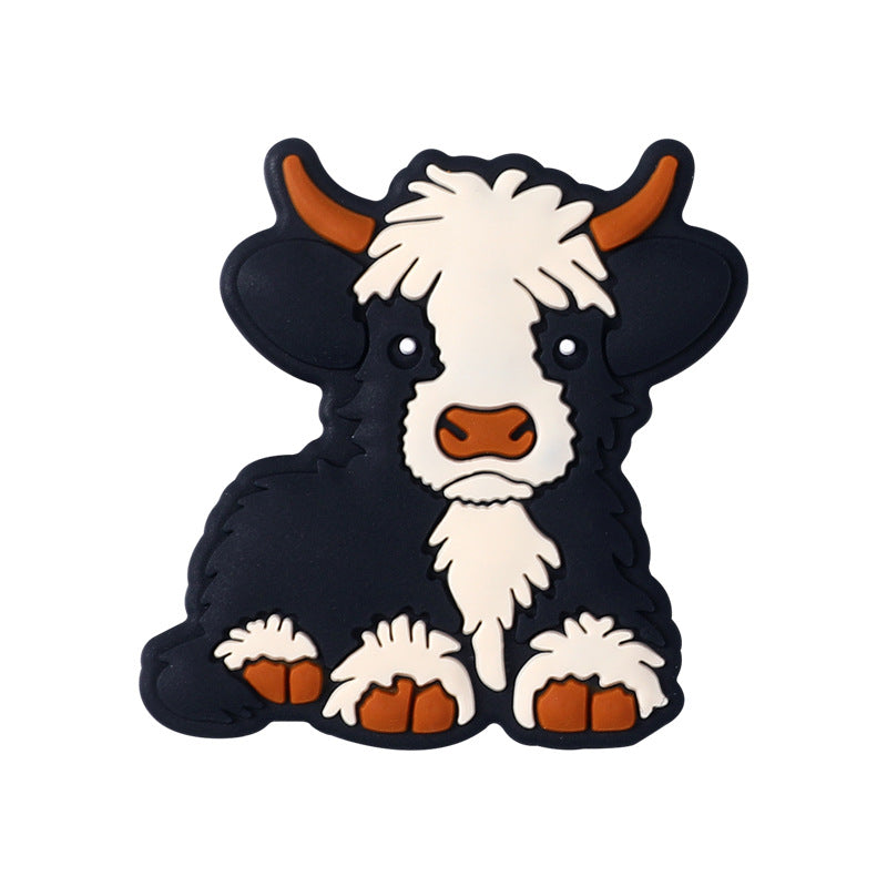 Wholesale 20pcs Animal Highland Cattle Focal Beads DIY Bead Accessories