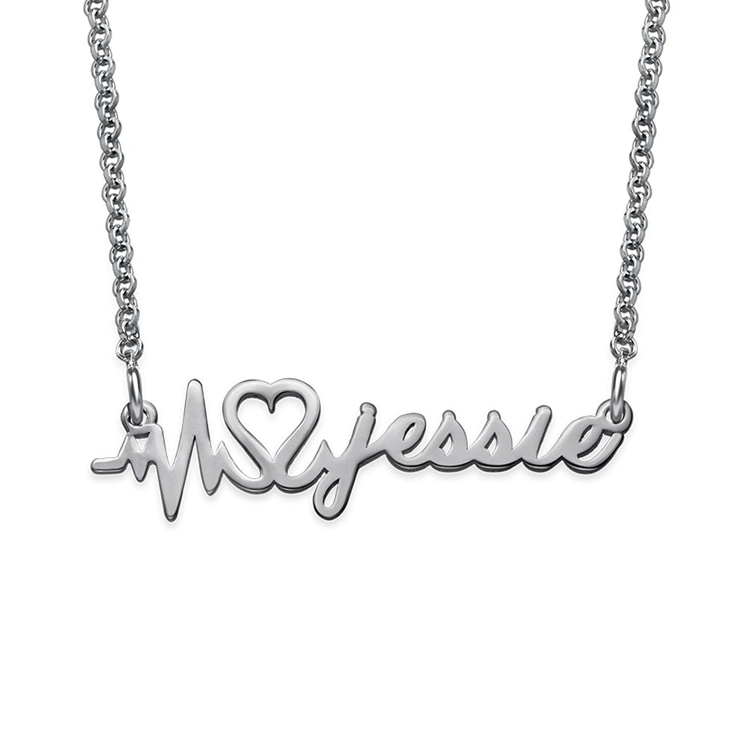 Wholesale S925 sterling silver polished diamond English necklace