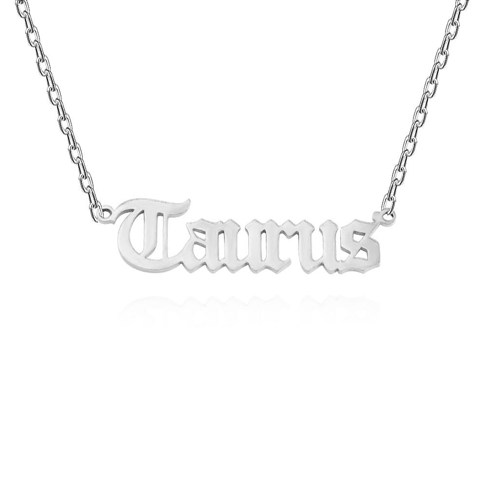 Wholesale Stainless Steel 12 Zodiac Letter Necklace ACC-NE-MiYi004