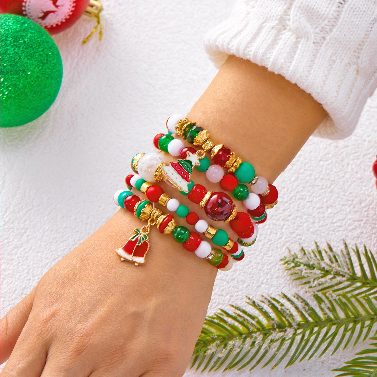 Wholesale Christmas crystal bracelet set