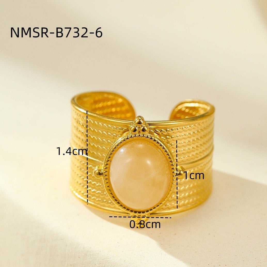 Wholesale Retro Eye of Horus Accessories Light Luxury Open  Stainless Steel Ring