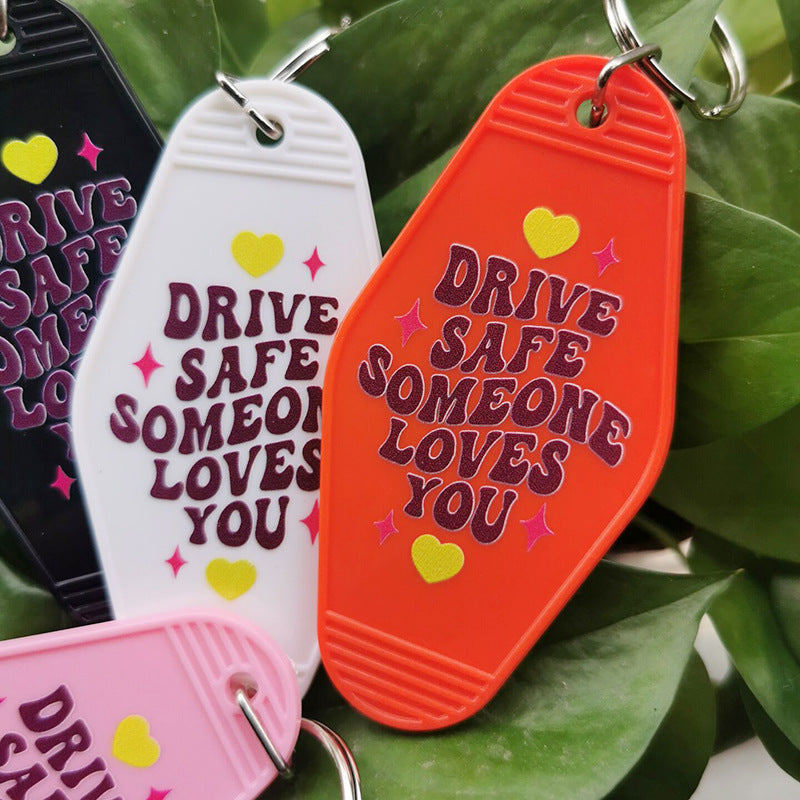 Wholesale Retro Hotel Plastic Tag Keychain ACC-KC-MeiXin015