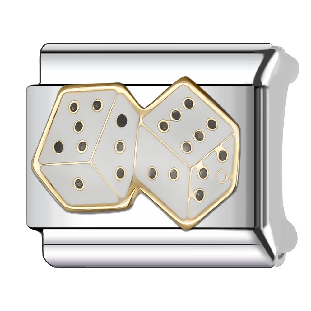 Wholesale Italian Charm Bracelet 9mm DIY Splicing Cute Creative Stainless Steel Composable Bracelet