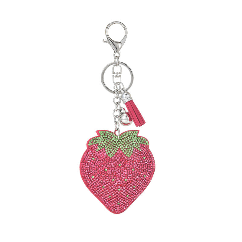 Wholesale Creative Tassel Strawberry Fruit Bag Charm for Women