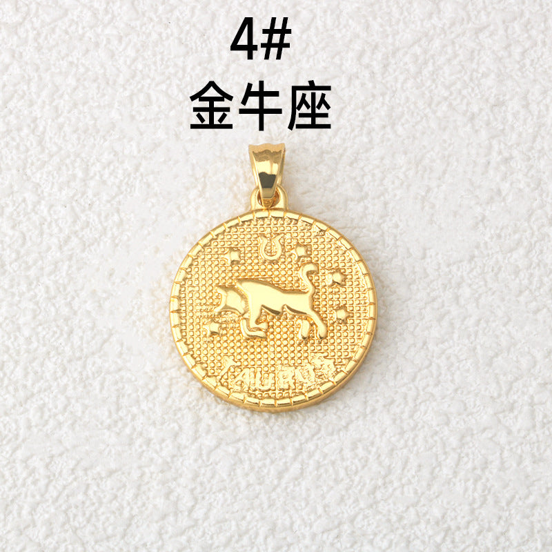 Wholesale Stainless Steel Gold Twelve Contion Pendant